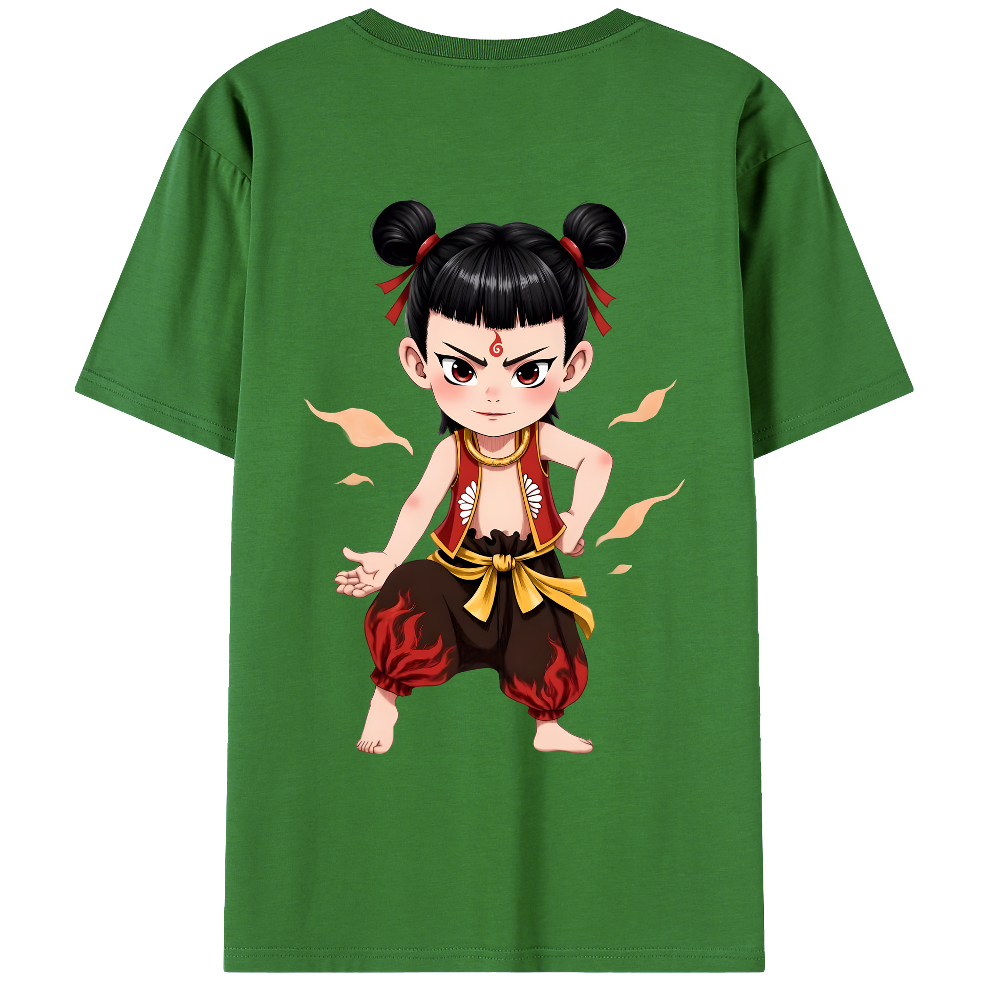 （画像用） Ne Zha 2 ナタ 魔童の大暴れ レディース半袖Tシャツ(バックプリント)